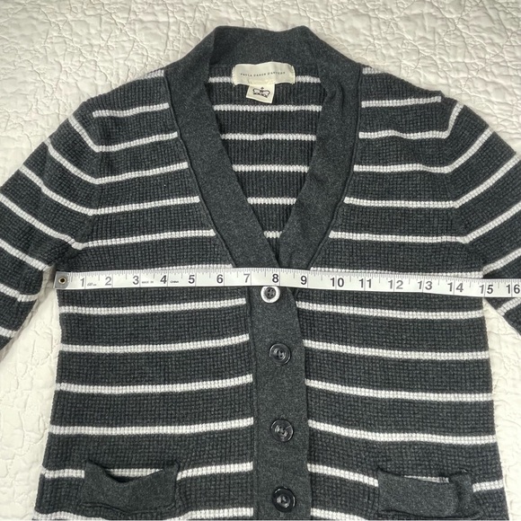 💖5/$25 Paula Cahen D’anvers Cashmere Cotton Blend Cardigan Sweater Striped Sz 1 - Picture 10 of 11